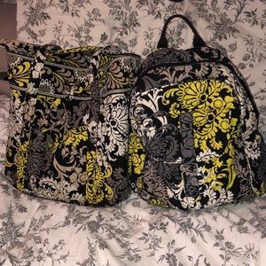 Vera Bradley backpack and tote bag